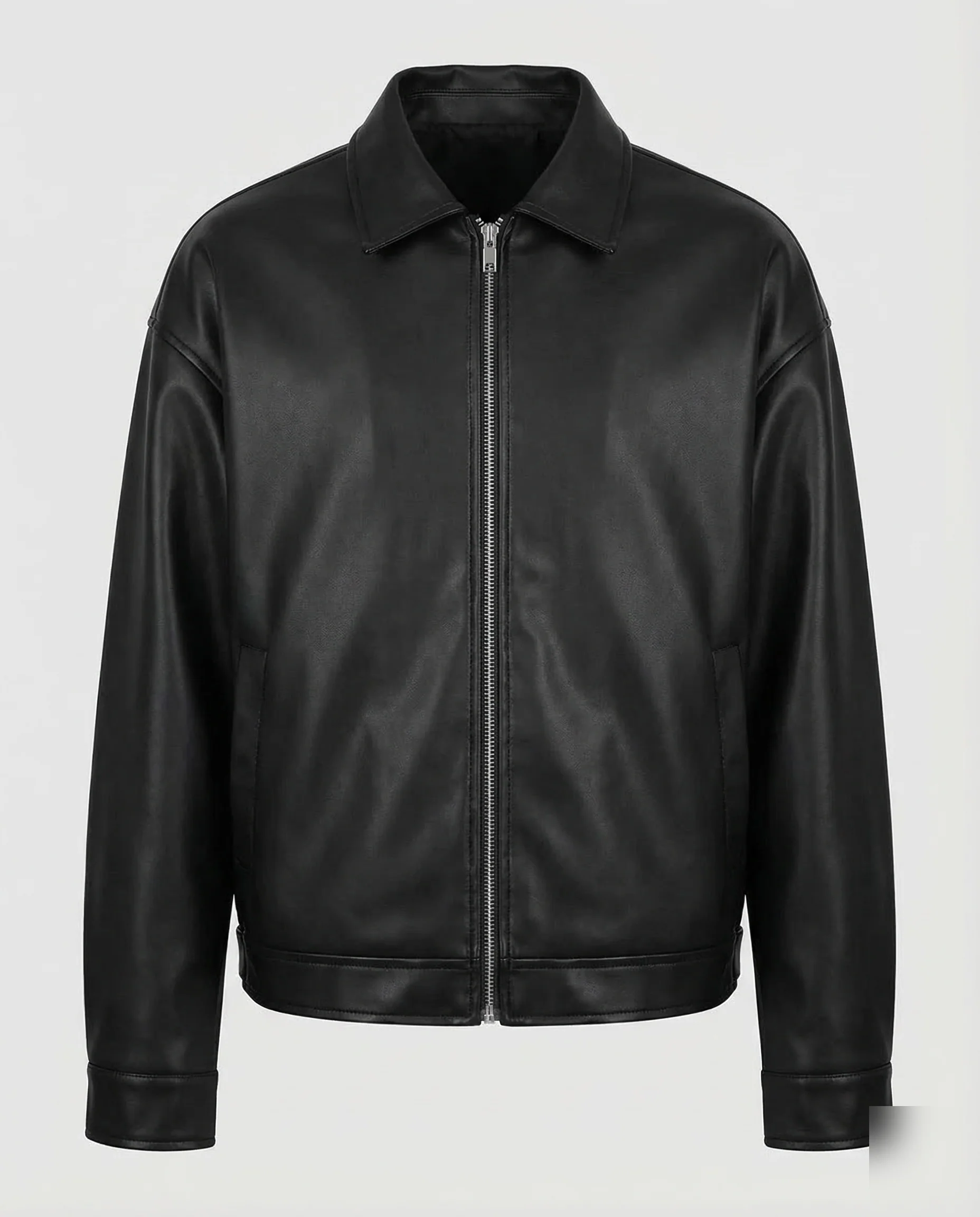 Herren Lederoptik Blouson Weit - Image 5