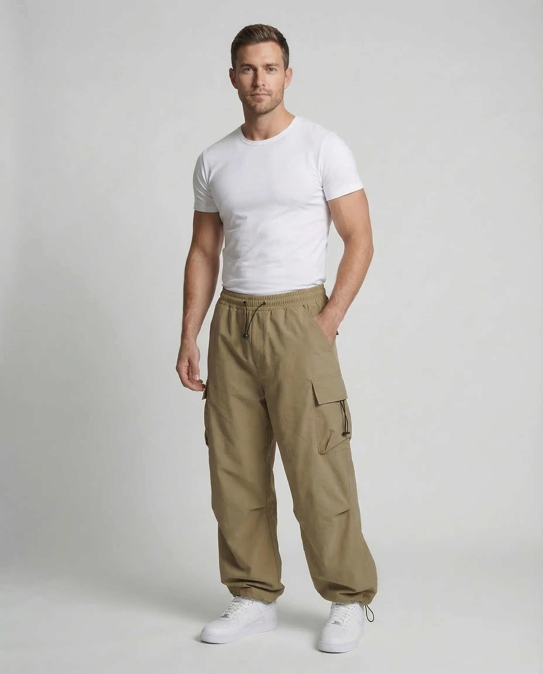 Herren Cargo Hose Weit Tunnelzug - Image 2