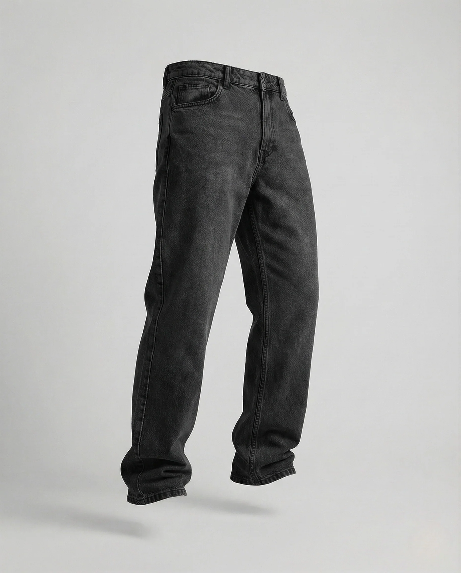 Herren Vintage Jeans Weit mit Tiefem Schritt - Image 6