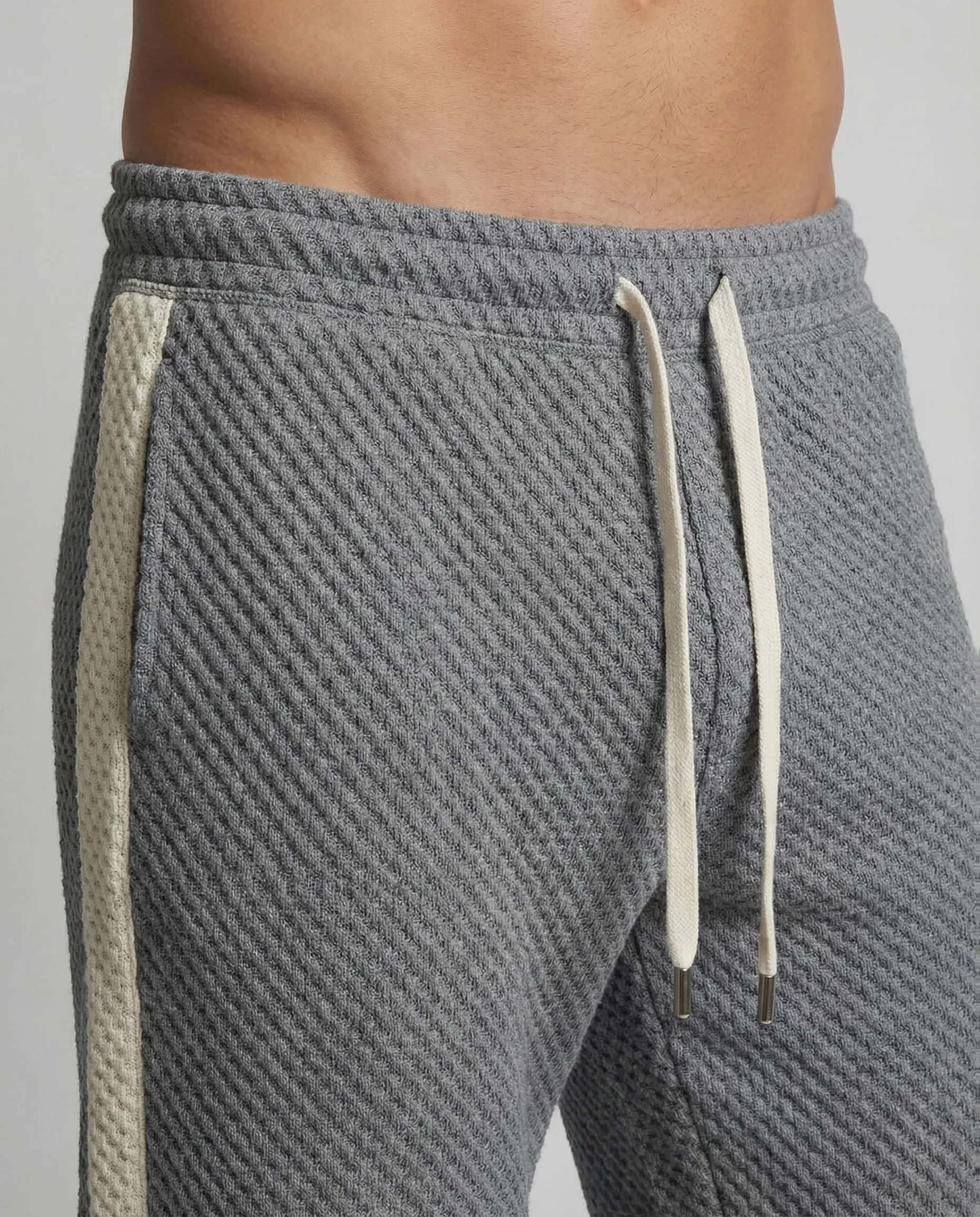 Herren Waffelstrick Freizeithose Weit Tunnelzug - Image 3