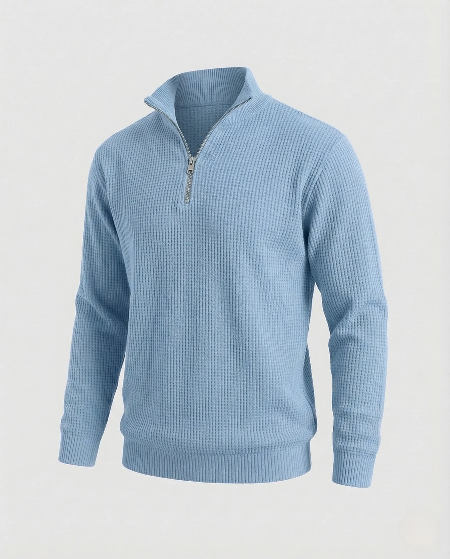 Herren Strickpullover gerippt mit Reißverschluss - Image 11