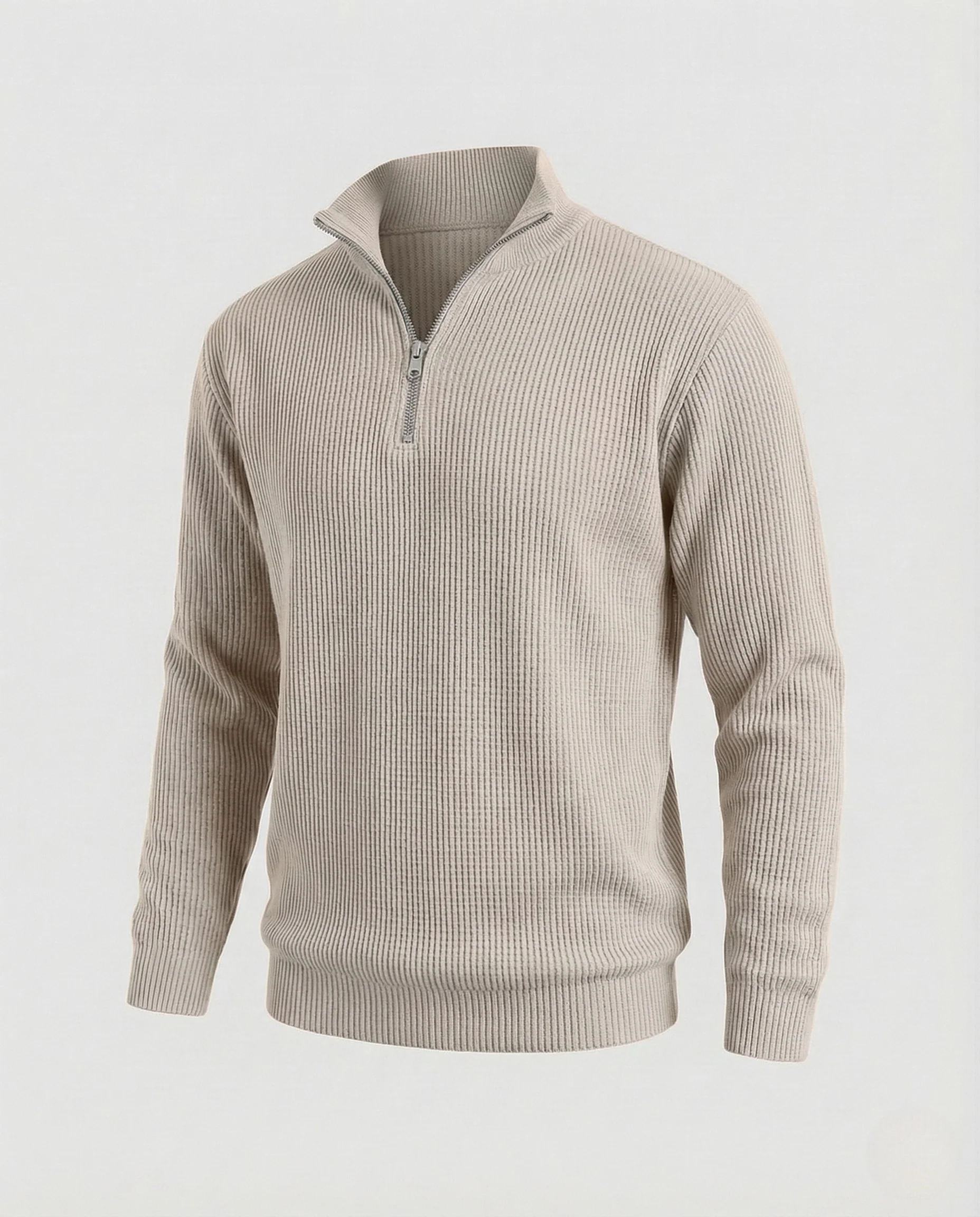 Herren Strickpullover gerippt mit Reißverschluss - Image 24