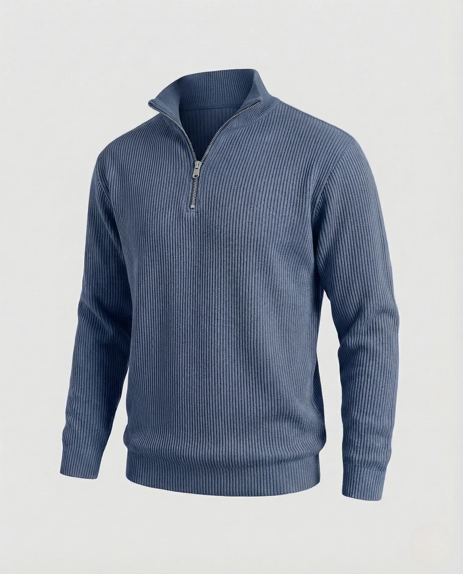 Herren Strickpullover gerippt mit Reißverschluss - Image 26