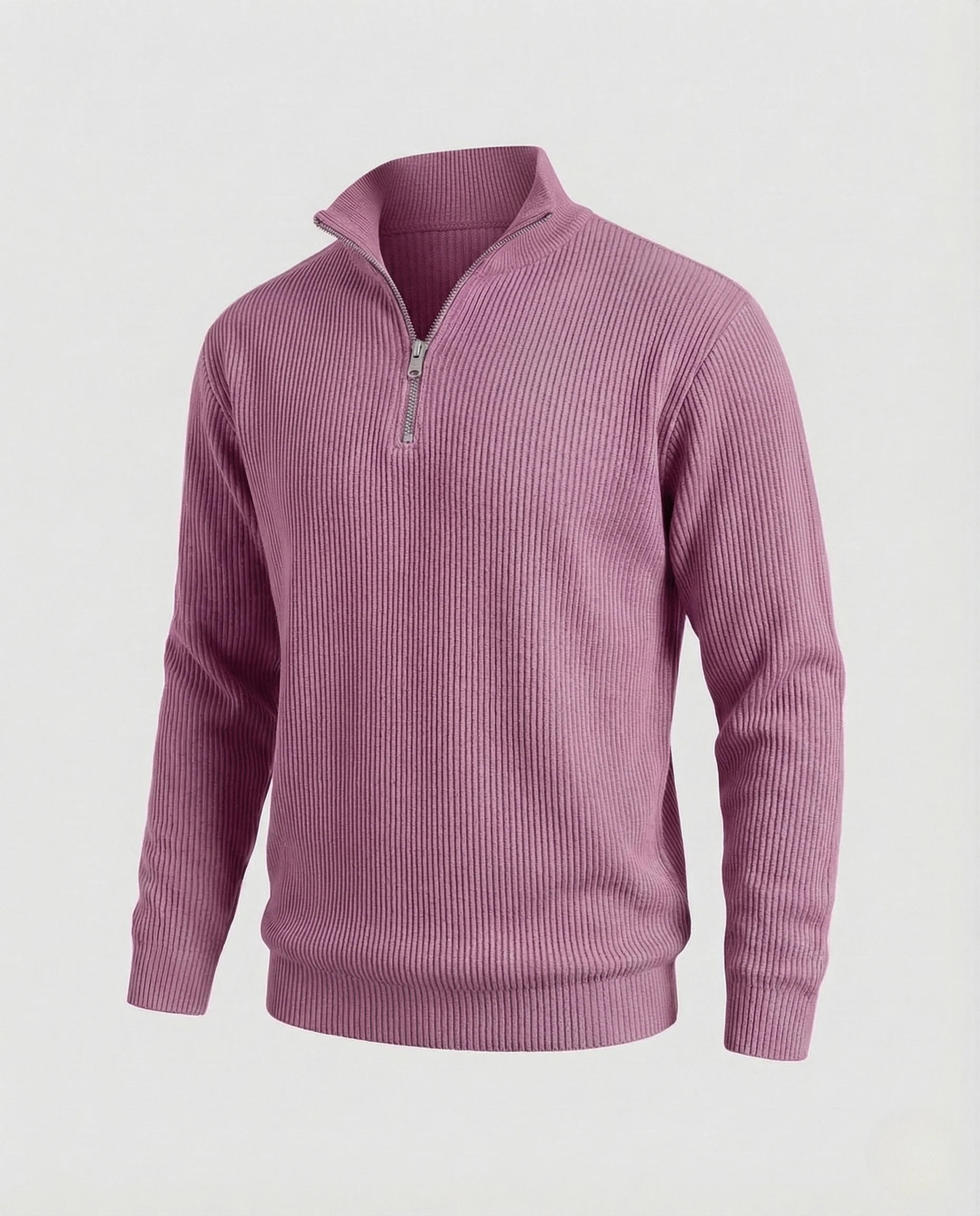 Herren Strickpullover gerippt mit Reißverschluss - Image 27