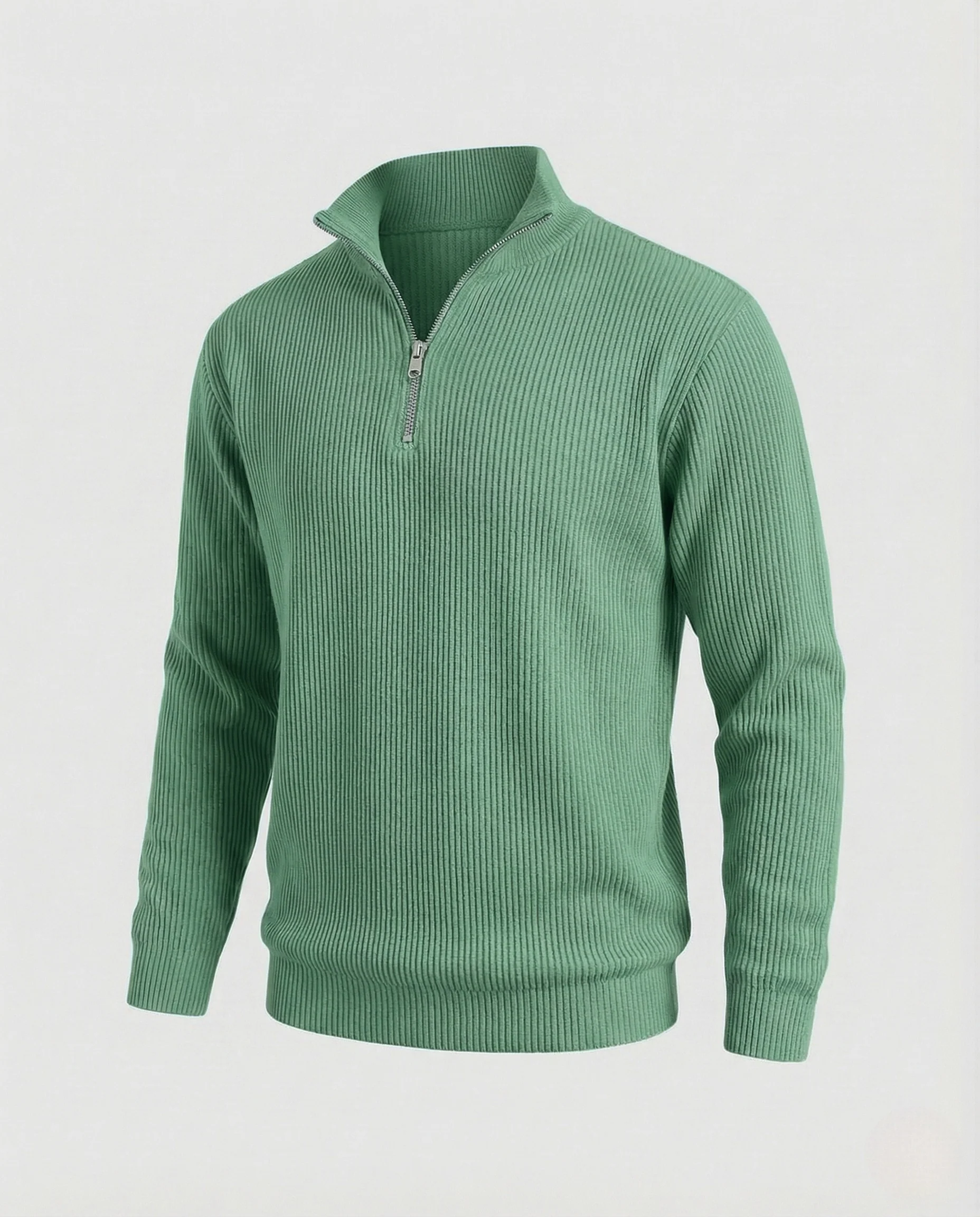 Herren Strickpullover gerippt mit Reißverschluss - Image 28