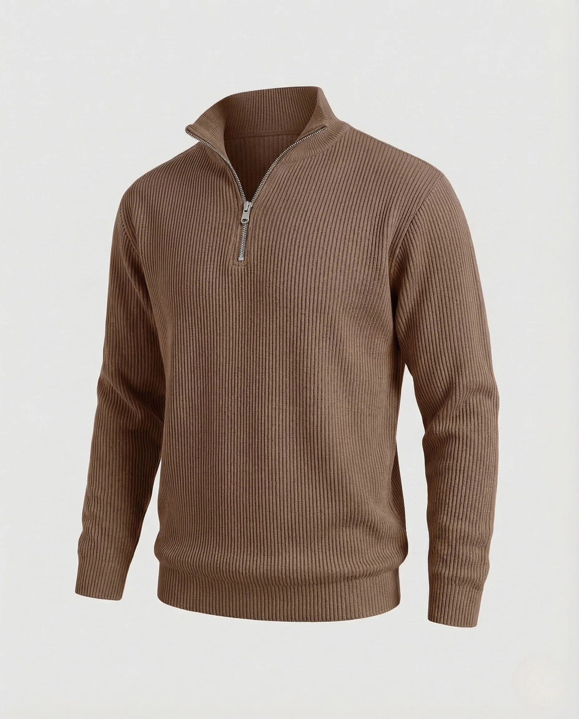 Herren Strickpullover gerippt mit Reißverschluss - Image 29