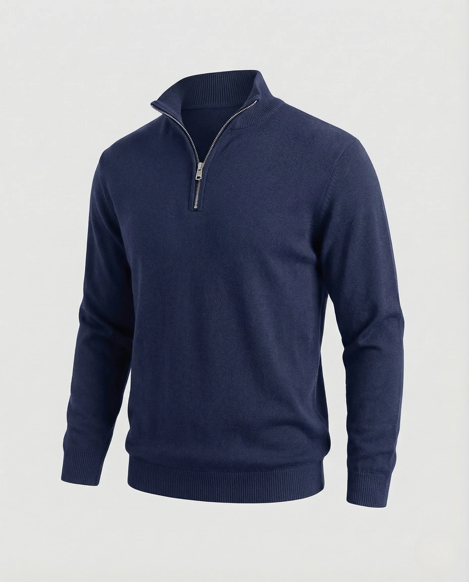 Herren Strickpullover gerippt mit Reißverschluss - Image 30