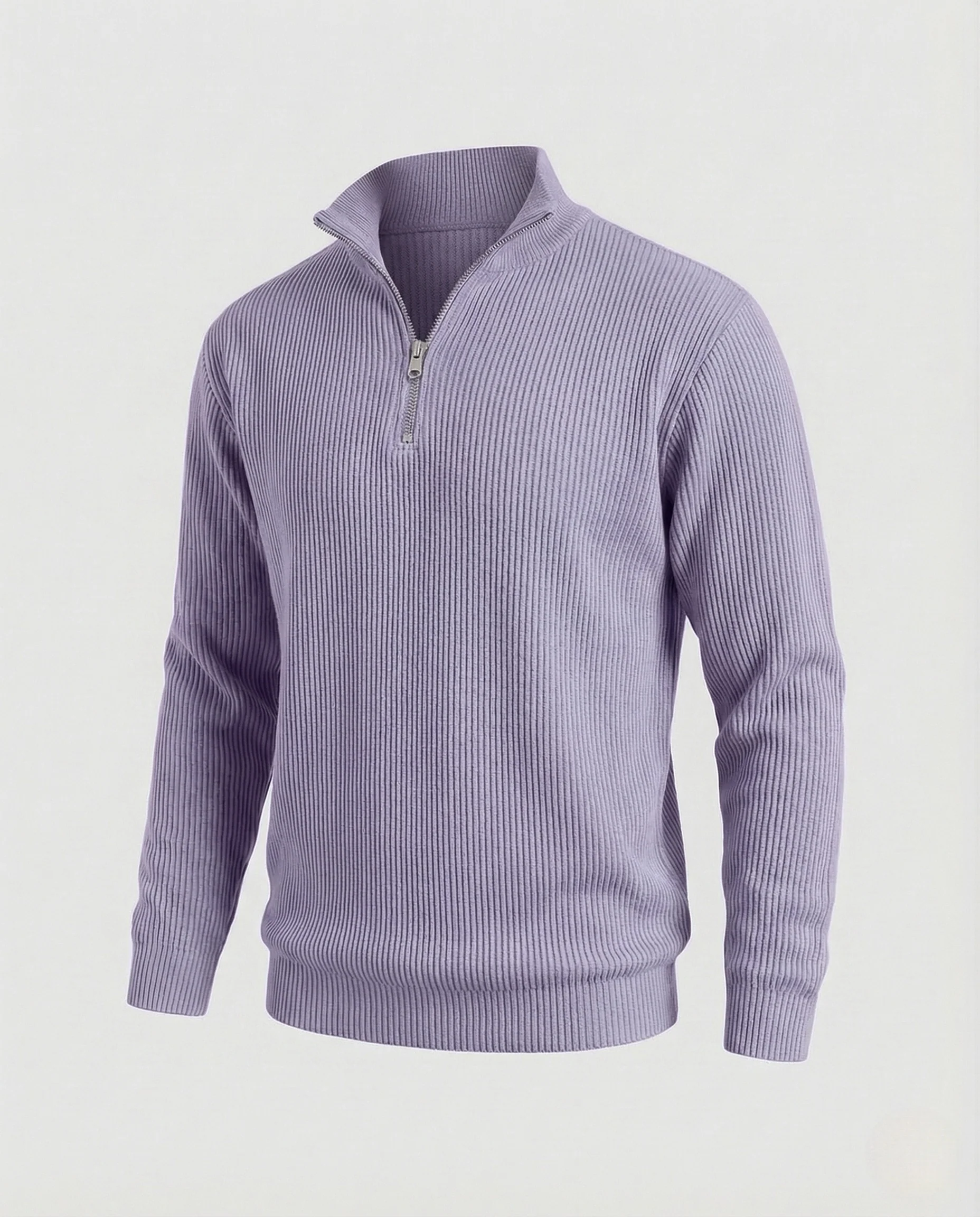 Herren Strickpullover gerippt mit Reißverschluss - Image 32