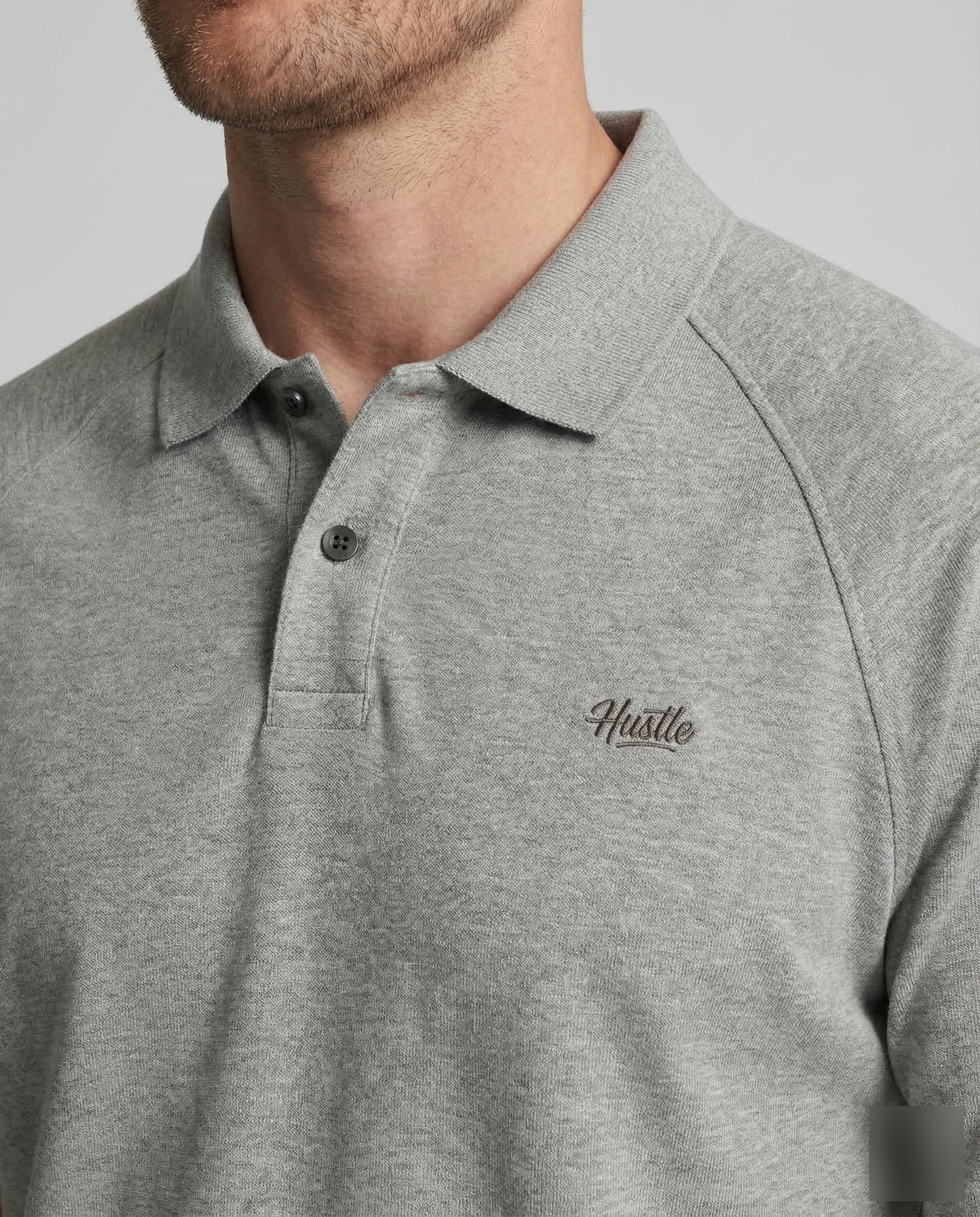 Herren Poloshirt weit mit Raglanärmeln und Polokragen - Image 3