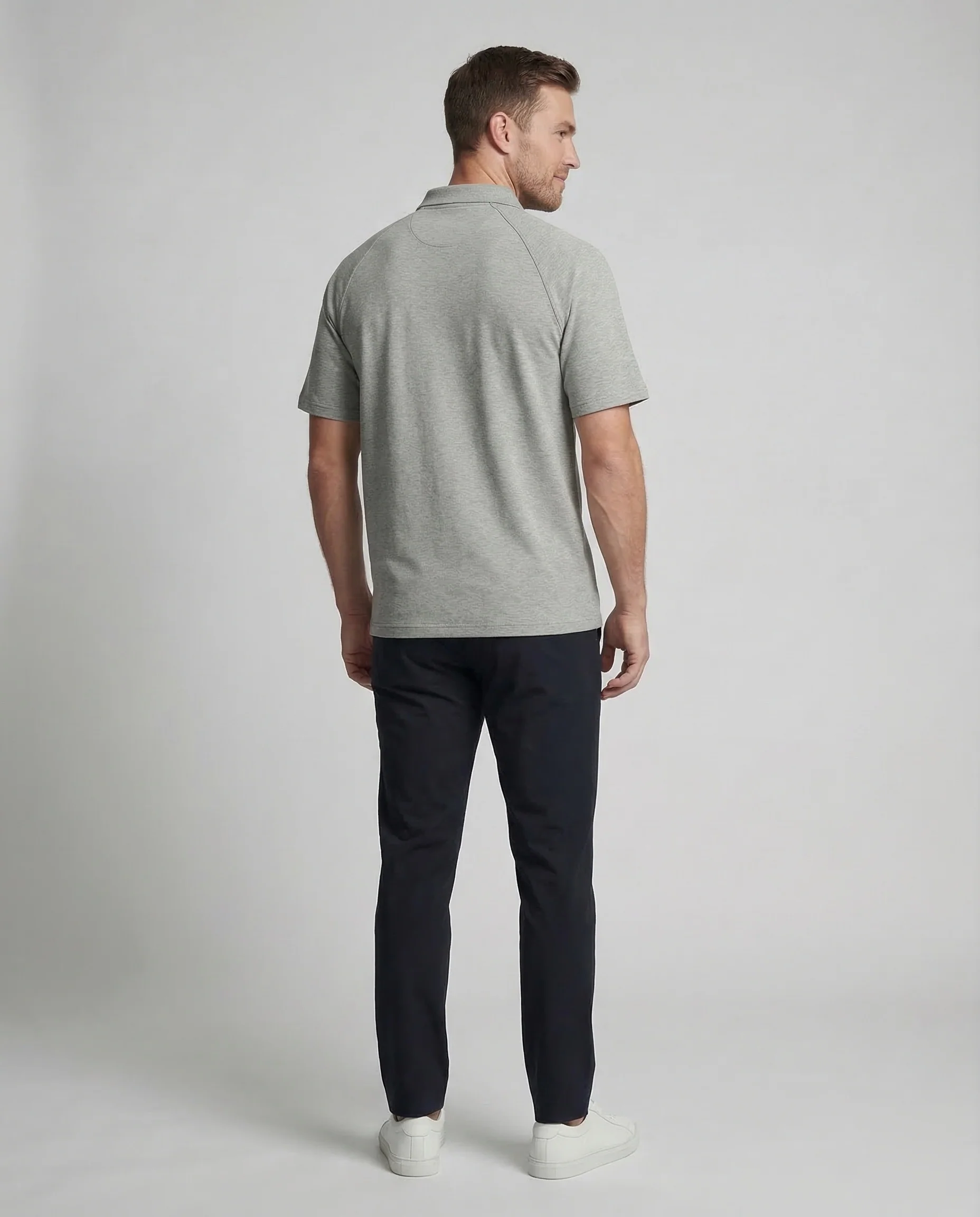 Herren Poloshirt weit mit Raglanärmeln und Polokragen - Image 4