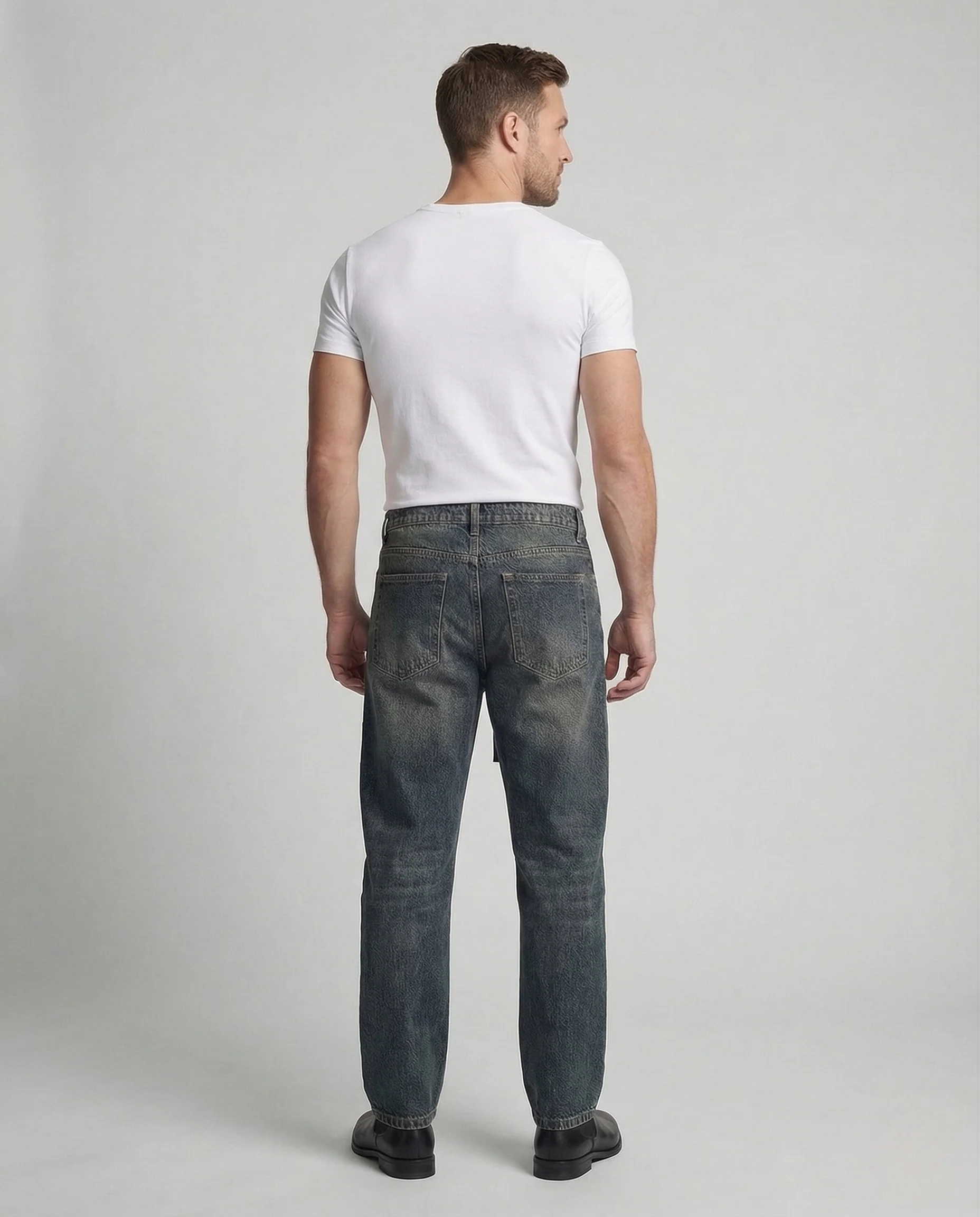 Herren Jeans Weit Kordelzug - Image 3