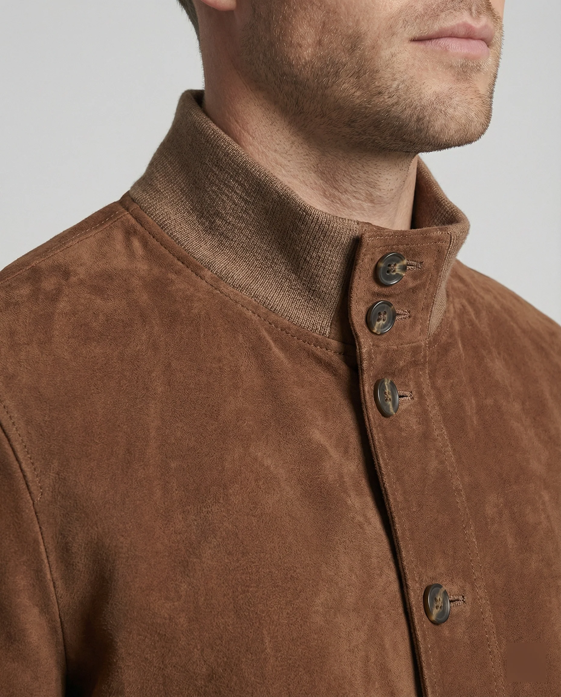 Freizeitkleidung Herren Wildlederjacke Bomber - Image 3