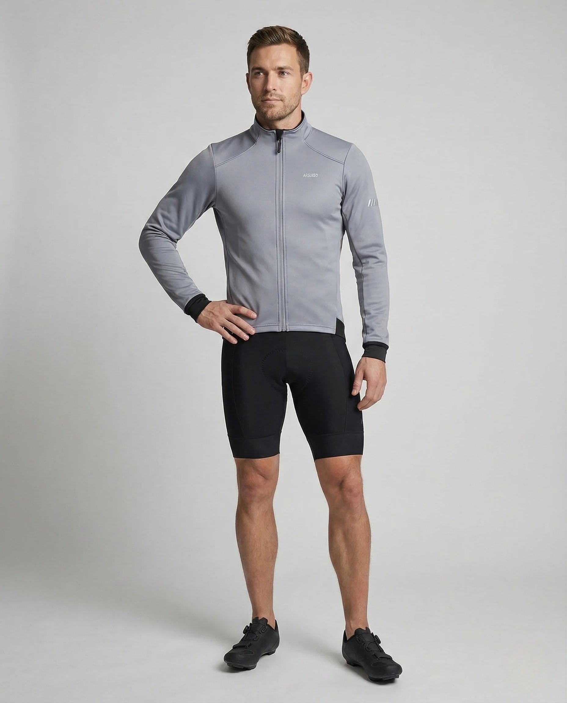 Thermo Softshell Radsportjacke Winddicht Herren