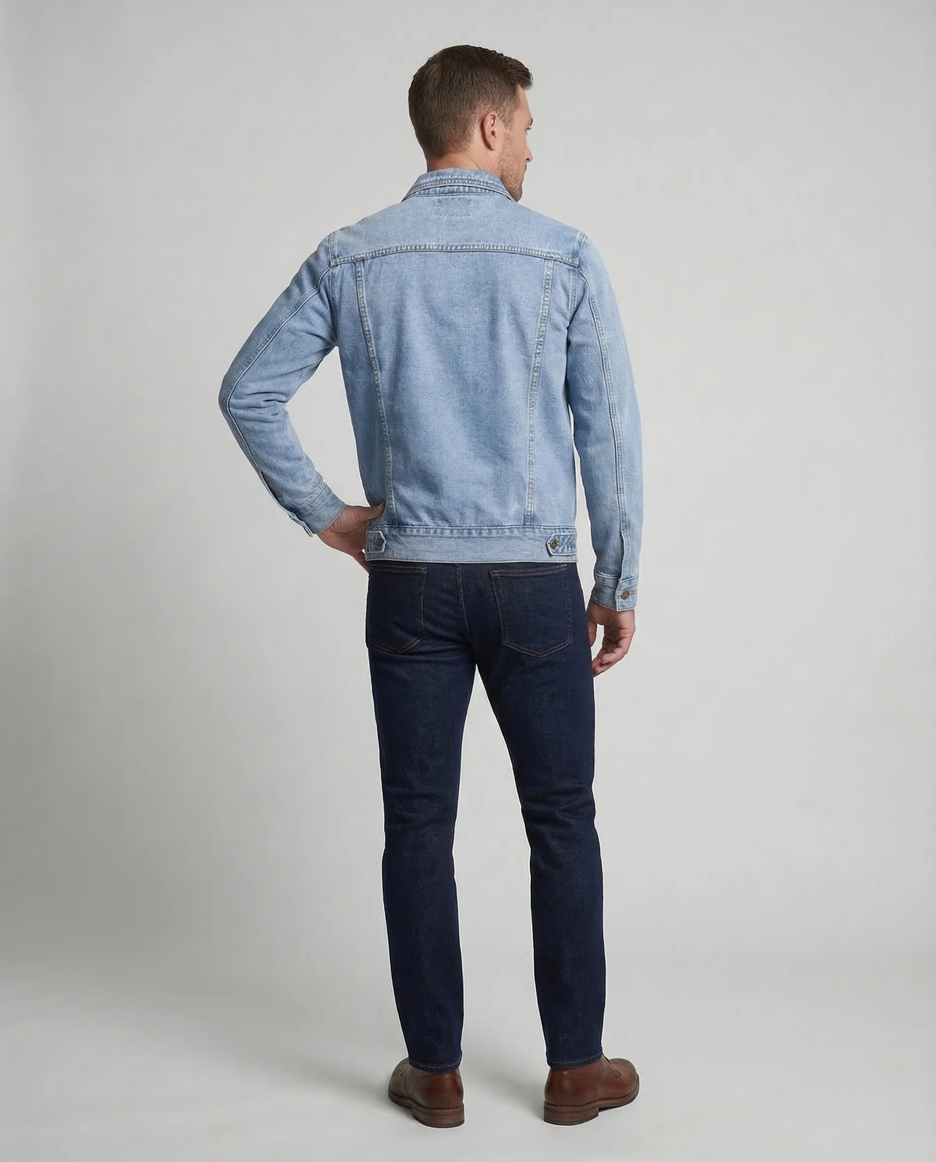 Herren Jeansjacke Slim Metallknöpfe - Image 4