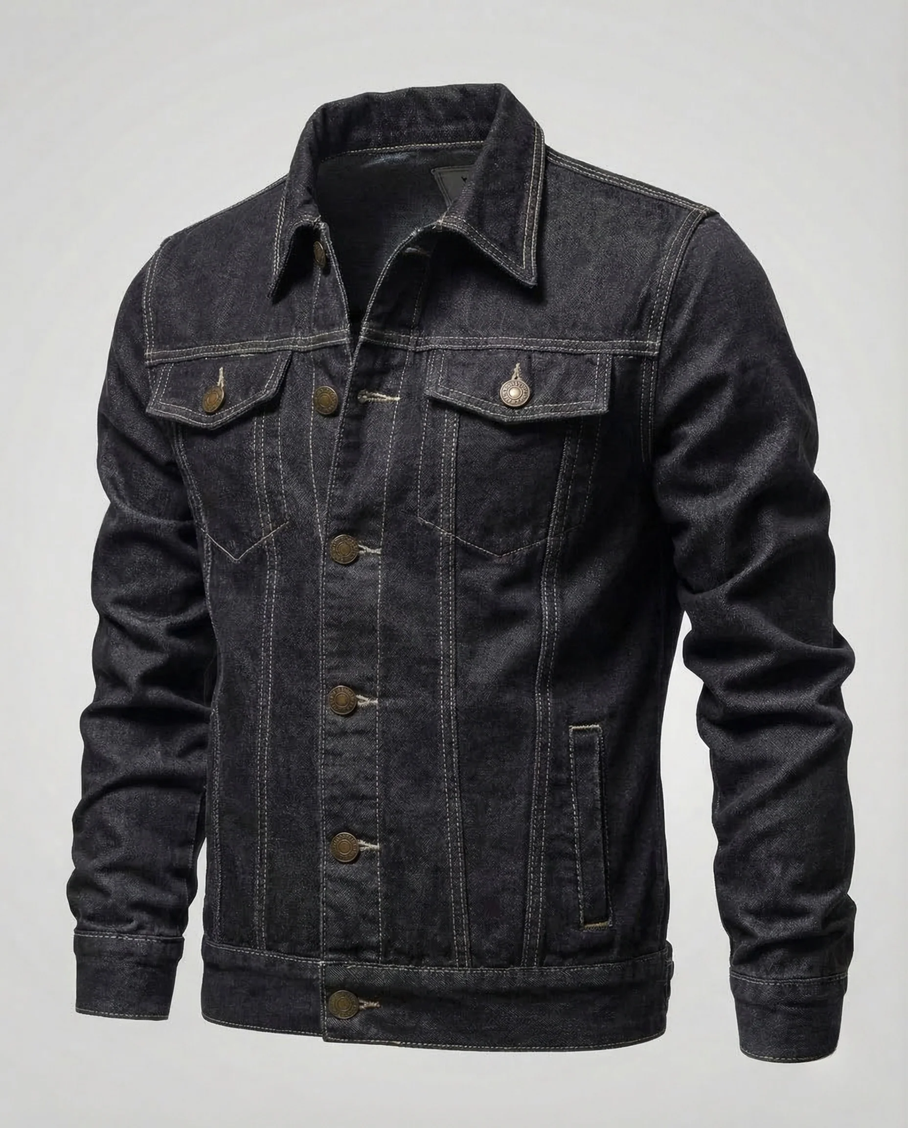 Herren Jeansjacke Slim Metallknöpfe - Image 6