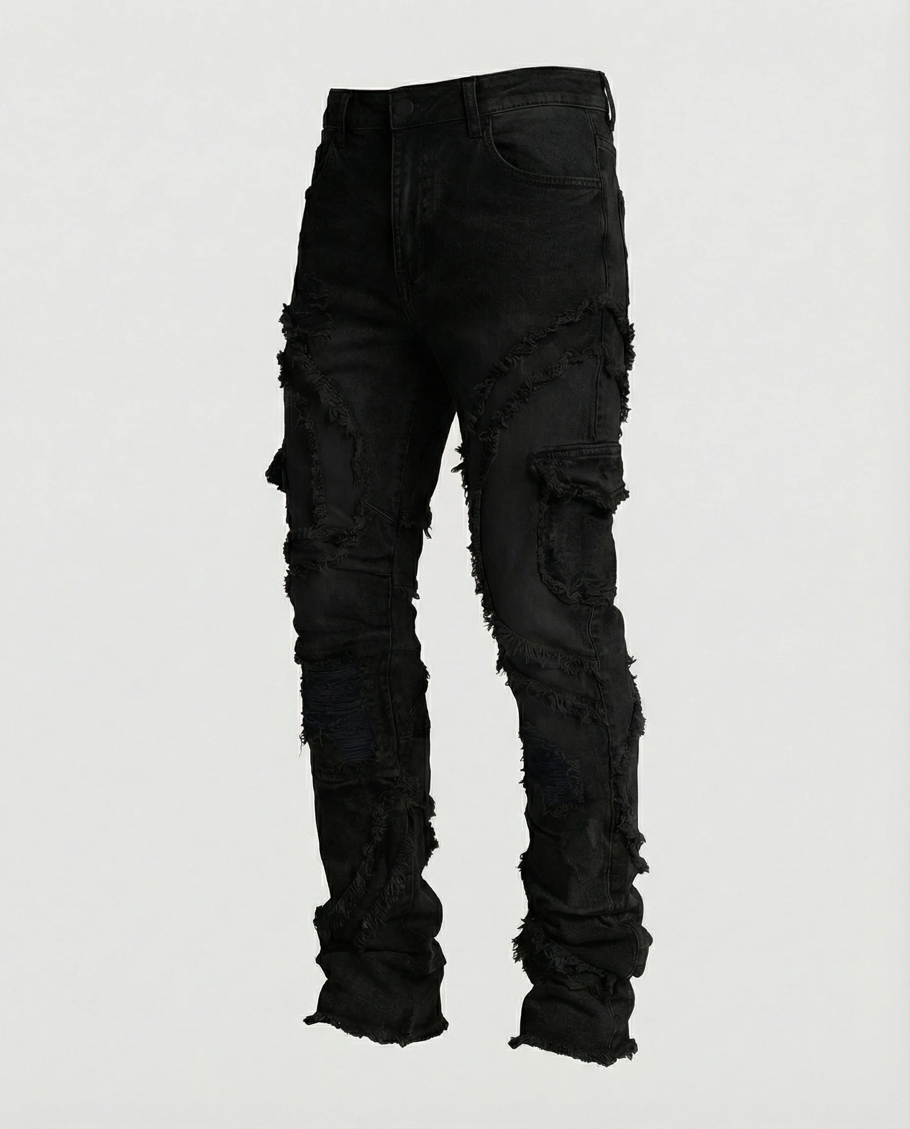 Herren Destroyed Jeans mit Cargotaschen - Image 2
