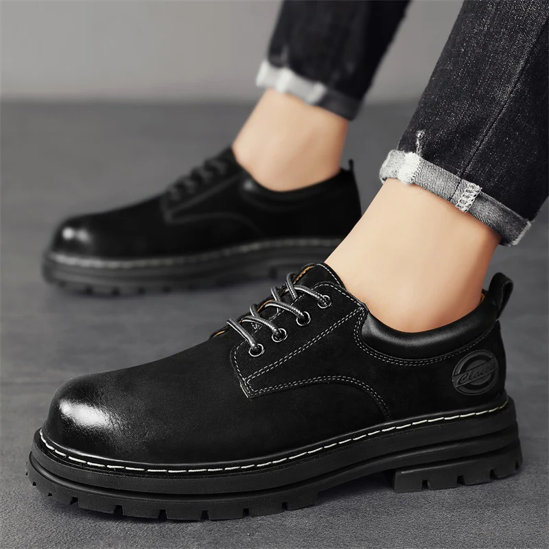 Herren robuste Schnürschuhe mit rutschfester Profilsohle und atmungsaktivem Obermaterial Heidi Mode - Image 3