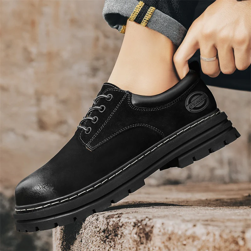 Herren robuste Schnürschuhe mit rutschfester Profilsohle und atmungsaktivem Obermaterial Heidi Mode - Image 4