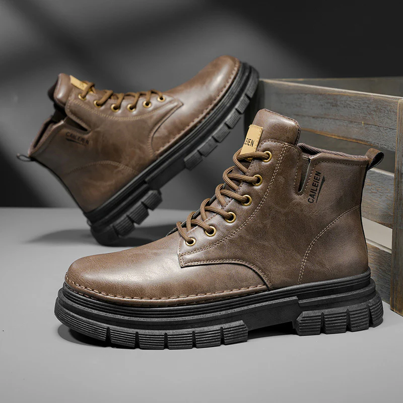 Herren Robuste Stiefeletten mit rutschfestem Sohlenprofil und warmem Innenfutter Heidi Mode - Image 3