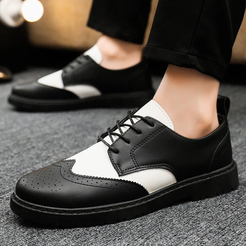 Herren Schnürschuhe mit Klassischer Brogue-Zehenpartie und Modischem Farbkontrast Heidi-Mode - Image 2