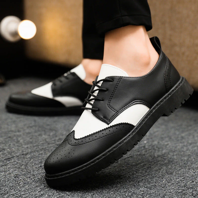 Herren Schnürschuhe mit Klassischer Brogue-Zehenpartie und Modischem Farbkontrast Heidi-Mode - Image 4