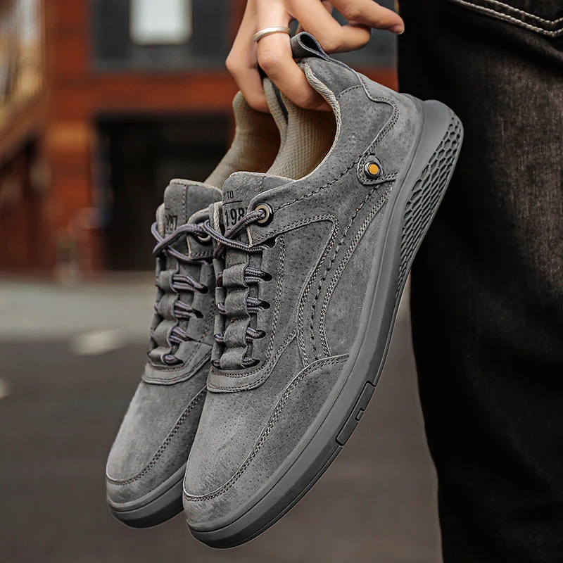 Herren Sneakers mit weichem Wildleder und atmungsaktiven Einsätzen Heidi Mode - Image 3