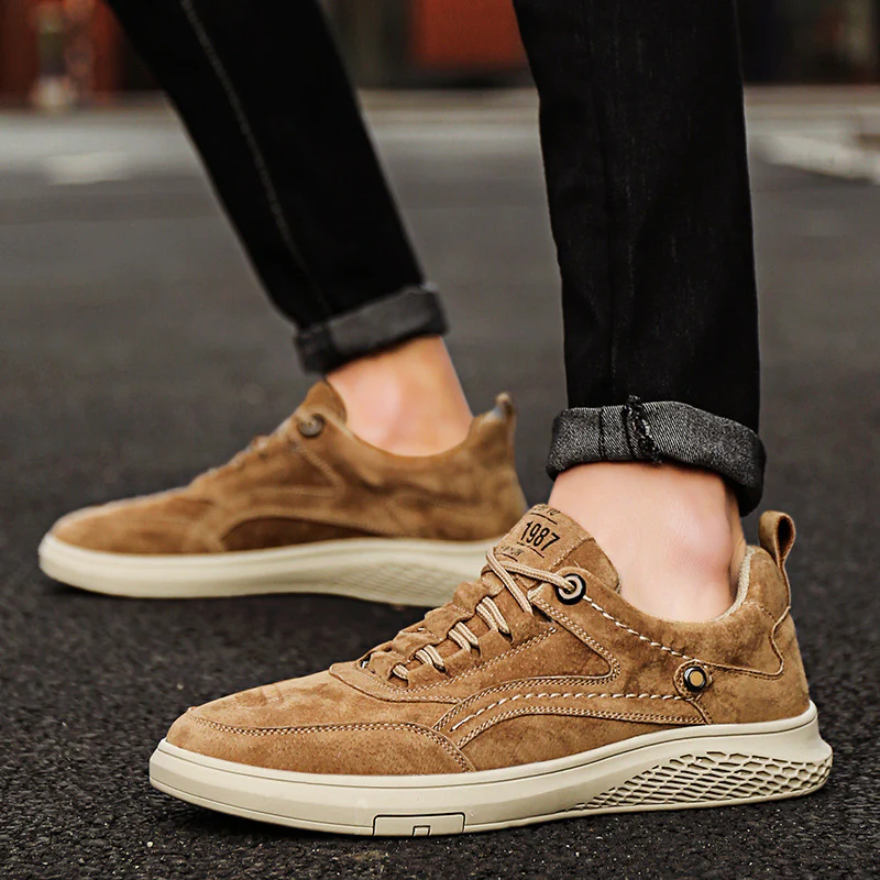 Herren Sneakers mit weichem Wildleder und atmungsaktiven Einsätzen Heidi Mode - Image 4
