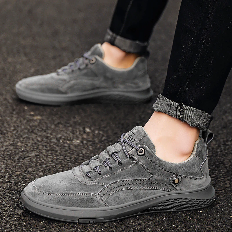 Herren Sneakers mit weichem Wildleder und atmungsaktiven Einsätzen Heidi Mode - Image 8