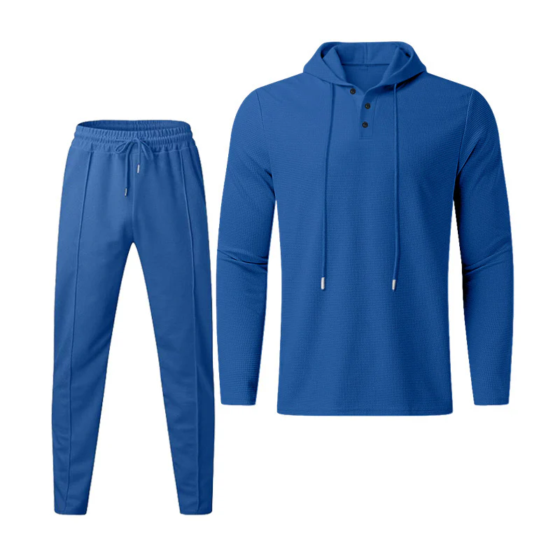 Herren sportives Hoodie und Jogginghose Set im strukturierten Design Heidi-Mode - Image 14