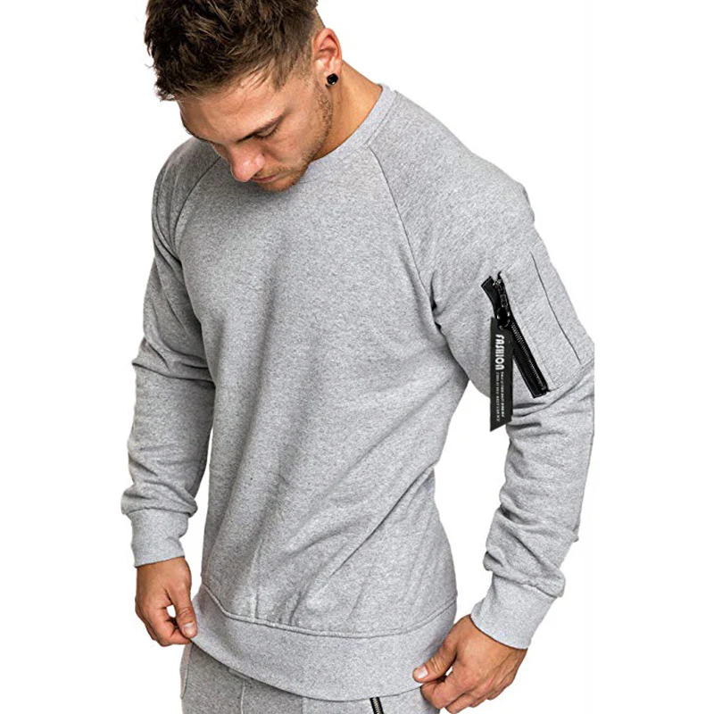 Herren sportlicher Sweatshirt mit praktischer Reißverschlusstasche Heidi-Mode - Image 2