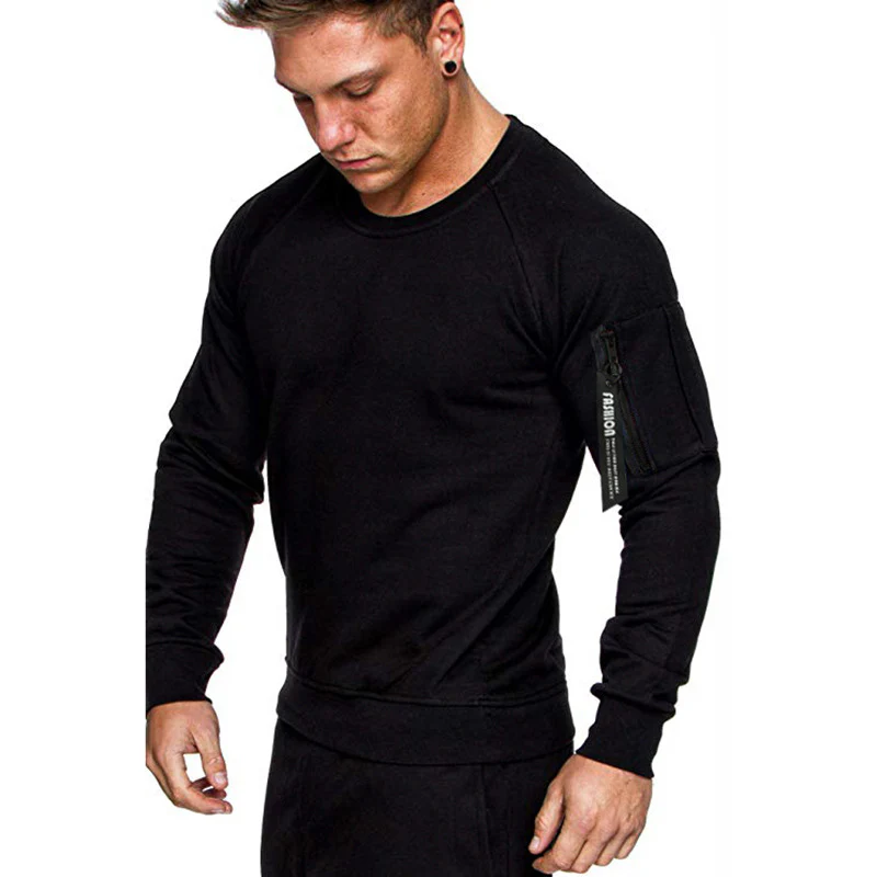 Herren sportlicher Sweatshirt mit praktischer Reißverschlusstasche Heidi-Mode - Image 8