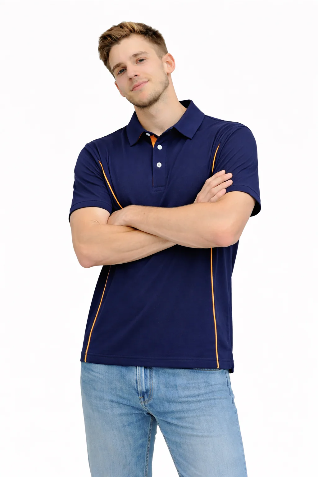 Herren Sportliches Poloshirt mit stylischen Akzenten Heidi-Mode