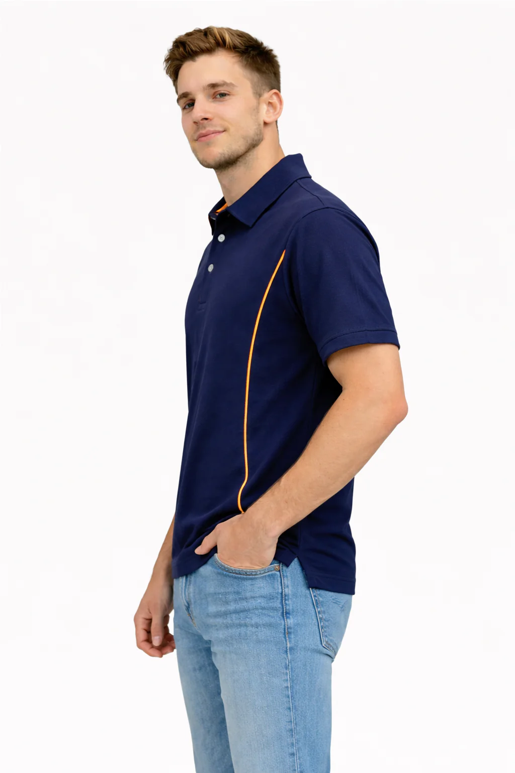 Herren Sportliches Poloshirt mit stylischen Akzenten Heidi-Mode - Image 3