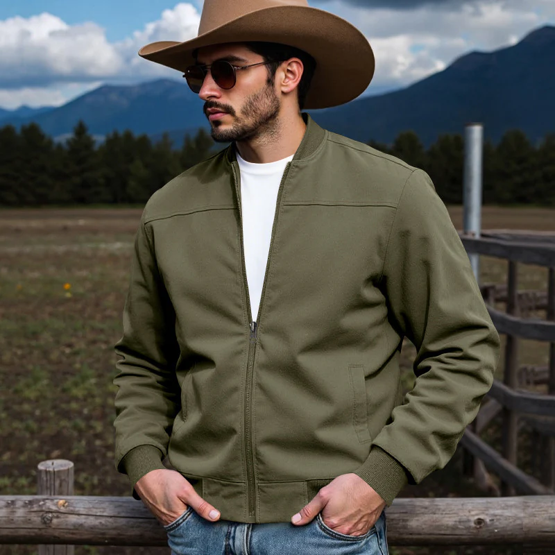 Herren Steppjacke mit strukturiertem Design und ribbed Bündchen Heidi-Mode - Image 3