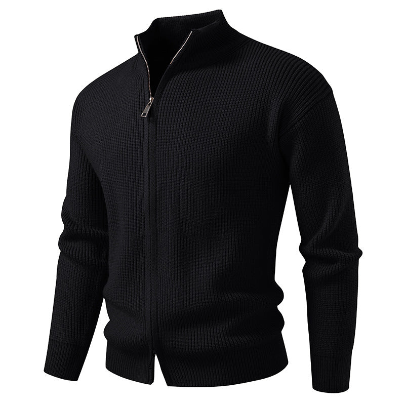 Herren Strickjacke mit hohem Kragen und durchgehender Reißverschluss Heidi-Mode - Image 2