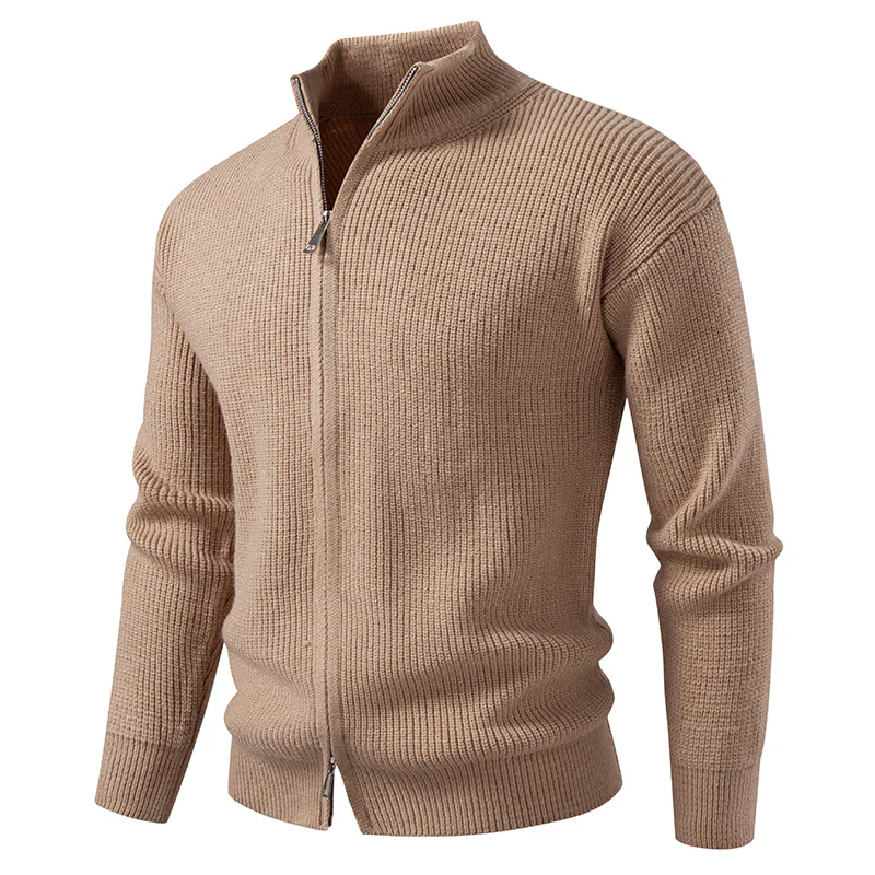 Herren Strickjacke mit hohem Kragen und durchgehender Reißverschluss Heidi-Mode - Image 3