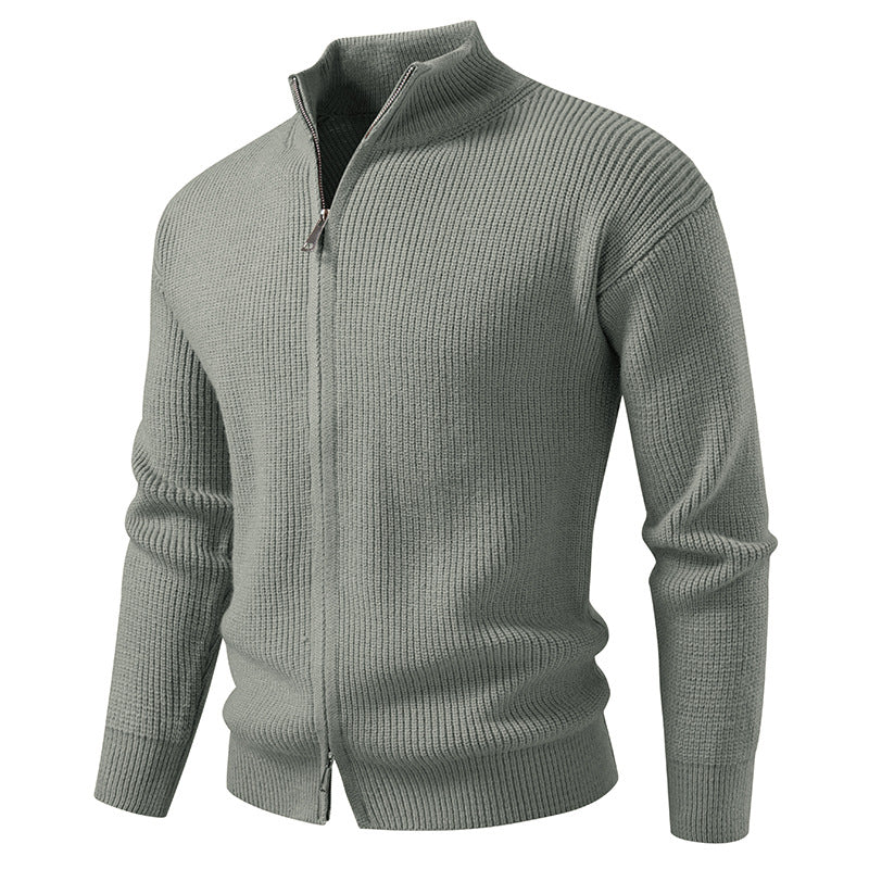 Herren Strickjacke mit hohem Kragen und durchgehender Reißverschluss Heidi-Mode - Image 9