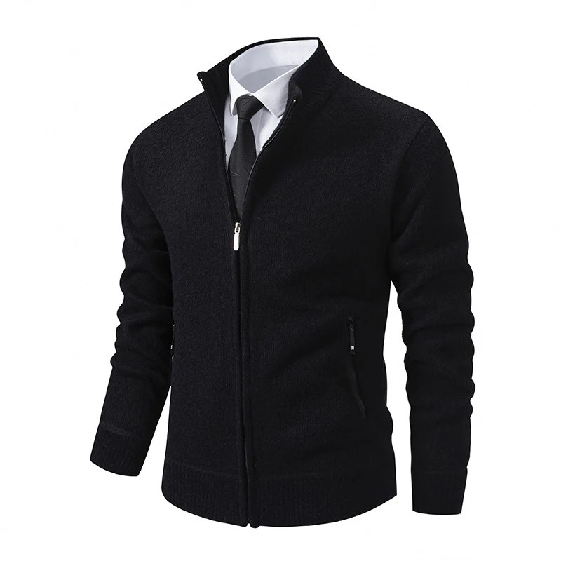 Herren Strickjacke mit hohem Kragen und modernen Reißverschlusstaschen Heidi-Mode - Image 6