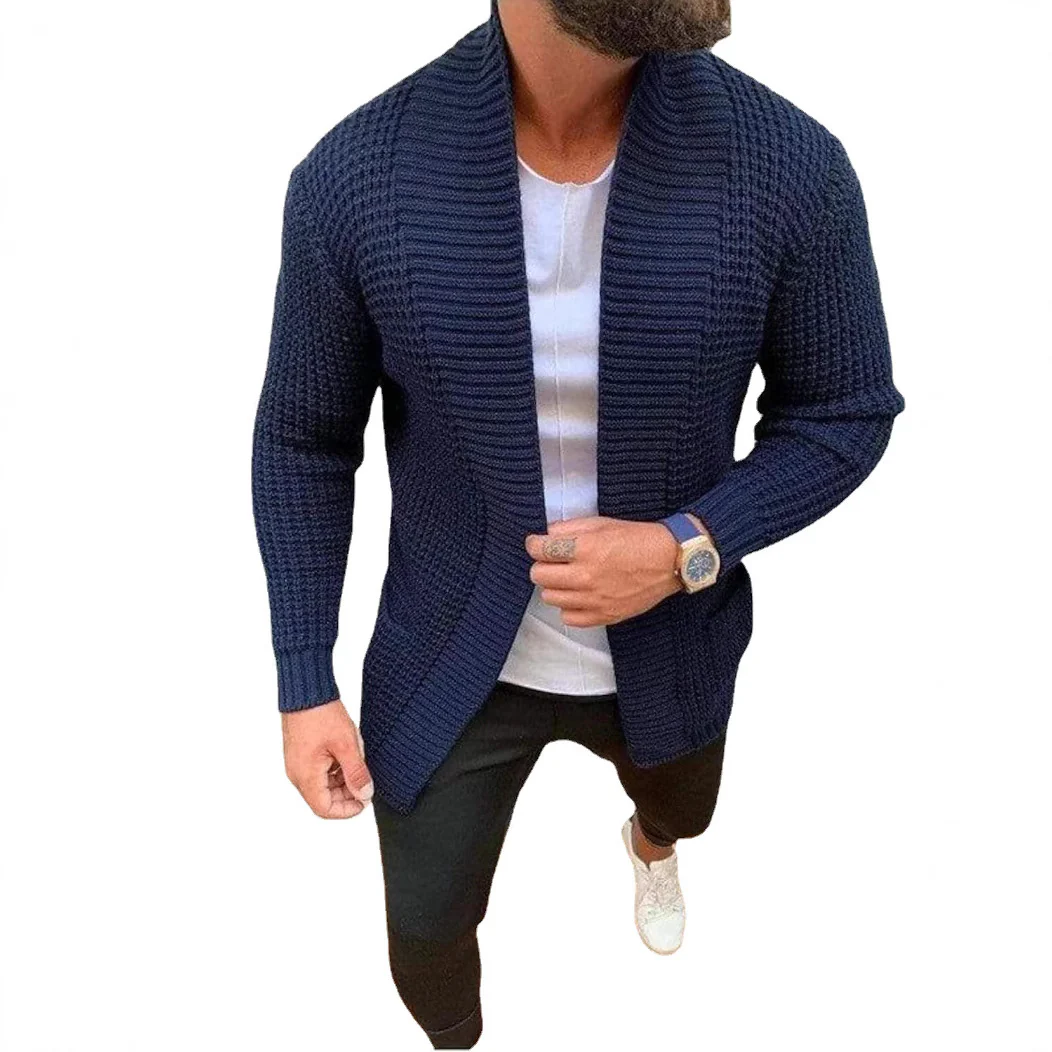 Herren Strickjacke mit tiefem Kragen und strukturiertem Design Heidi-Mode - Image 5