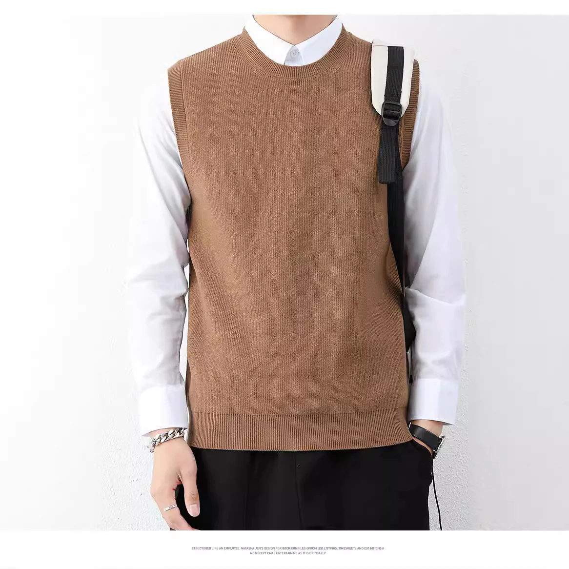 Herren Strickweste mit modernem Feinstrickmuster und bequemer Passform Heidi-Mode - Image 2