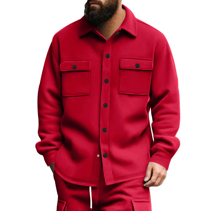 Herren strukturierte Arbeitsjacke mit praktischen Taschen Heidi-Mode - Image 2