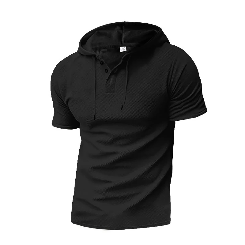 Herren Sweatshirt mit Kapuze und Kontrastknöpfen Heidi-Mode - Image 10