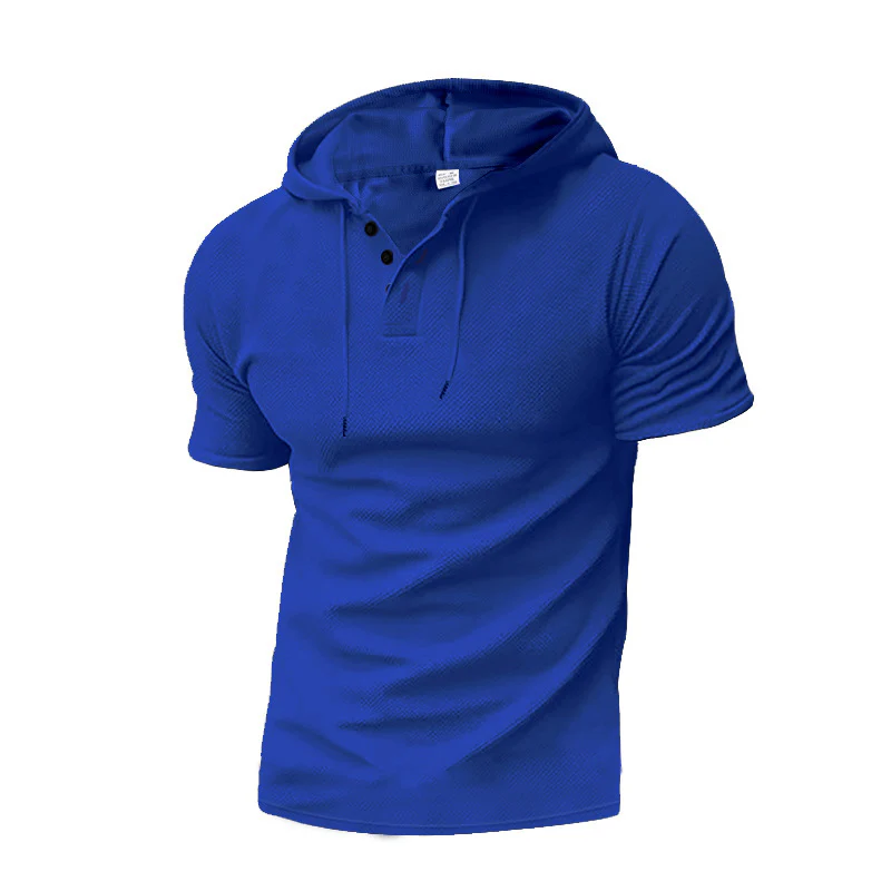 Herren Sweatshirt mit Kapuze und Kontrastknöpfen Heidi-Mode - Image 9