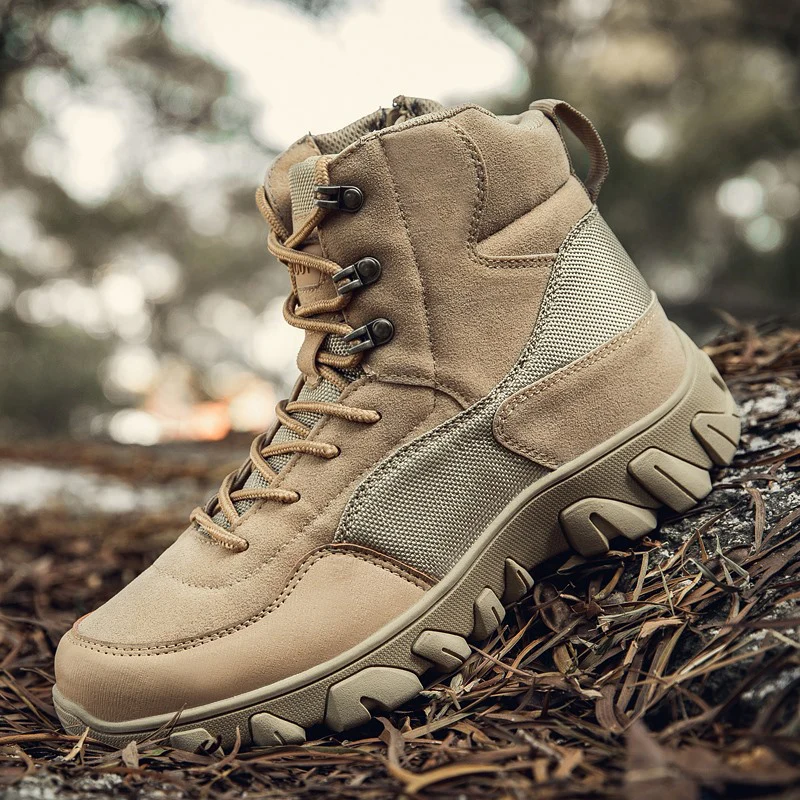 Herren taktische Wanderstiefel mit rutschfester Sohle und wasserabweisendem Obermaterial Heidi Mode - Image 3