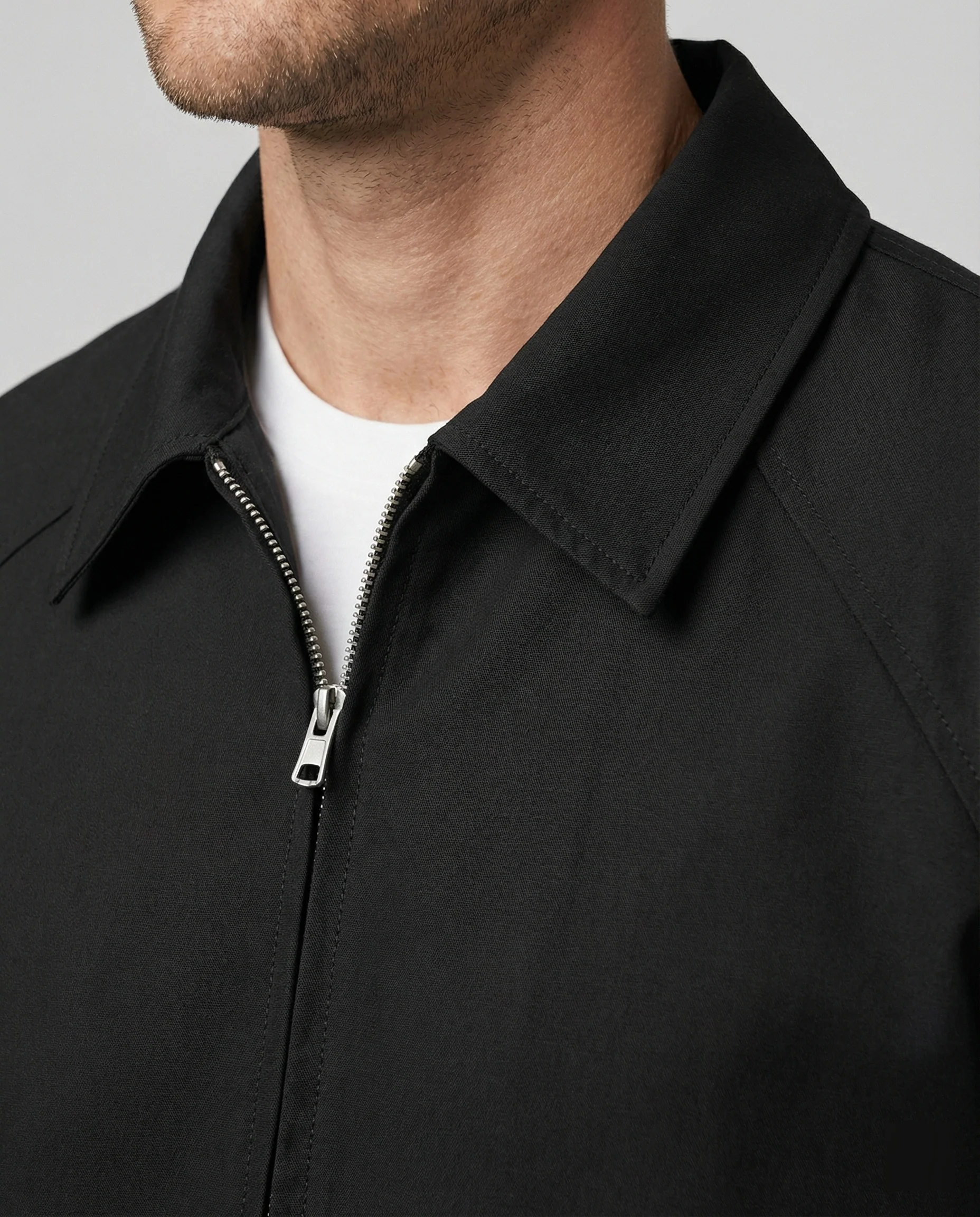 Herren Vintage Baseball Jacke USA Style Herbst Übergangsjacke Grau Schwarz - Image 6
