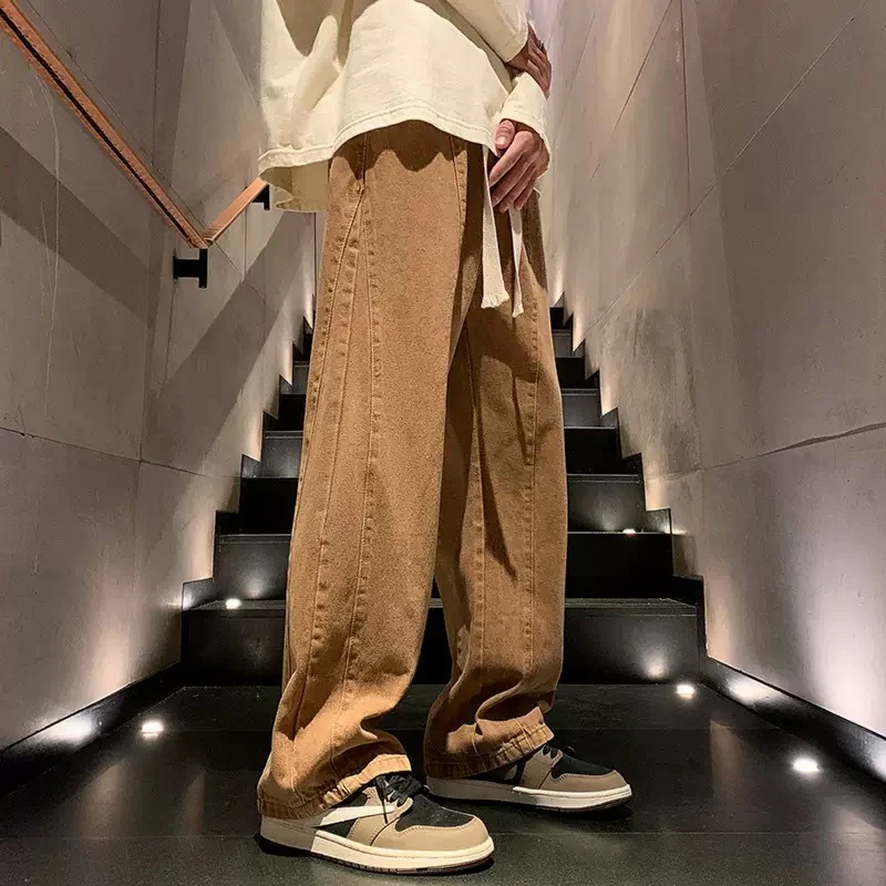 Herren weite Denim-Hose im urbanen Stil mit lässigem Schnitt und bequemem Gummizug Heidi-Mode - Image 3