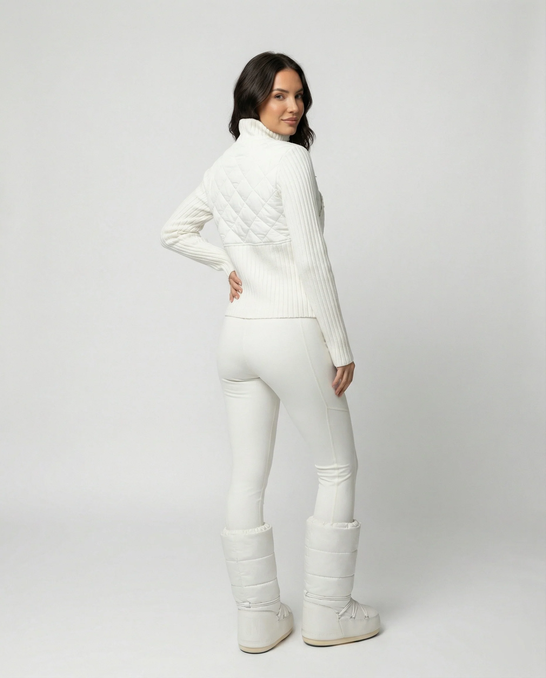High Waist Yoga Leggings Gefüttert Warme Fleece Winter Tights Damen - Image 2
