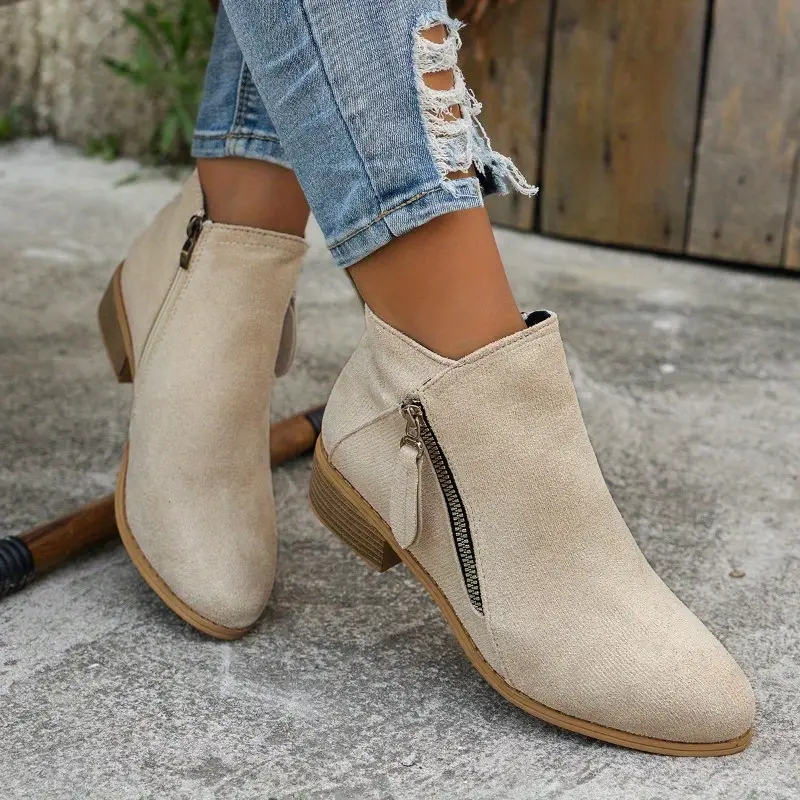 Knöchelstiefel Mit Reißverschluss – Ergonomische Und Leichte Damenstiefel Zum Gehen Heidi Mode - Image 2