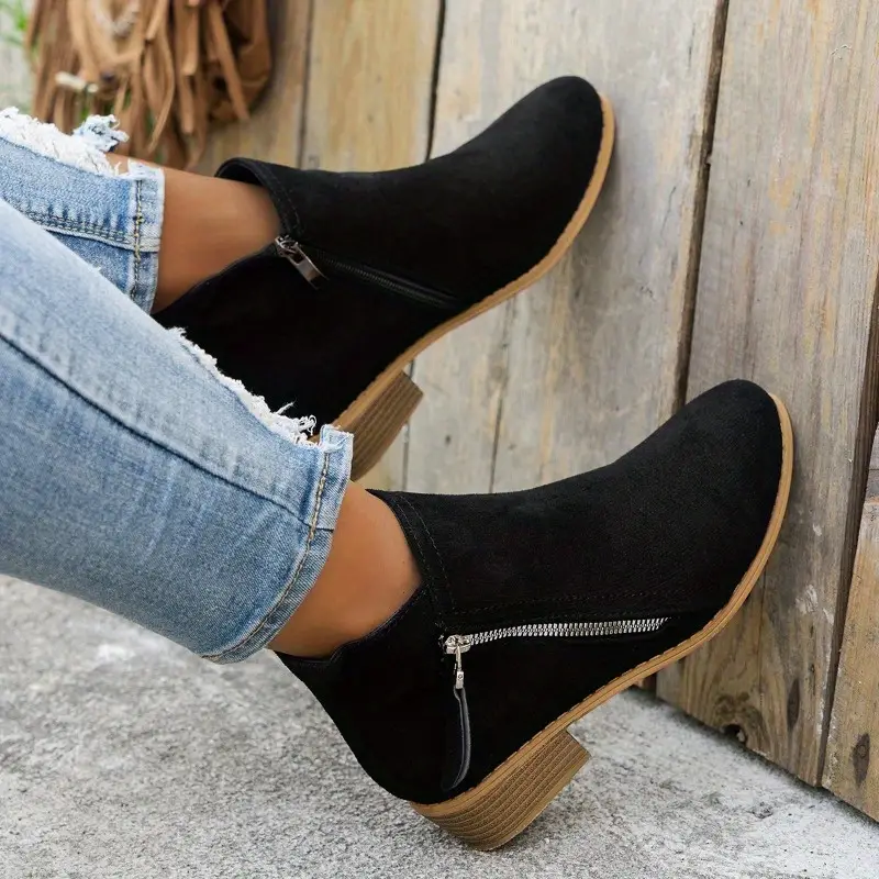 Knöchelstiefel Mit Reißverschluss – Ergonomische Und Leichte Damenstiefel Zum Gehen Heidi Mode - Image 5