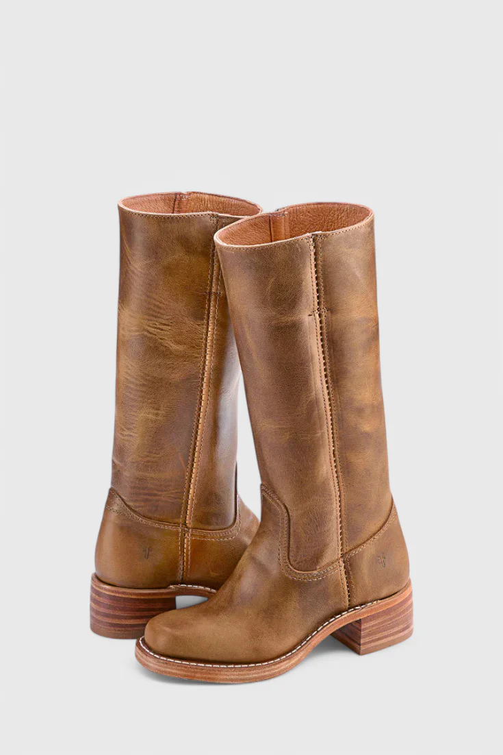 Knielange Stiefel - Damen Weite Wade Stiefel mit Blockabsatz Heidi Mode - Image 22